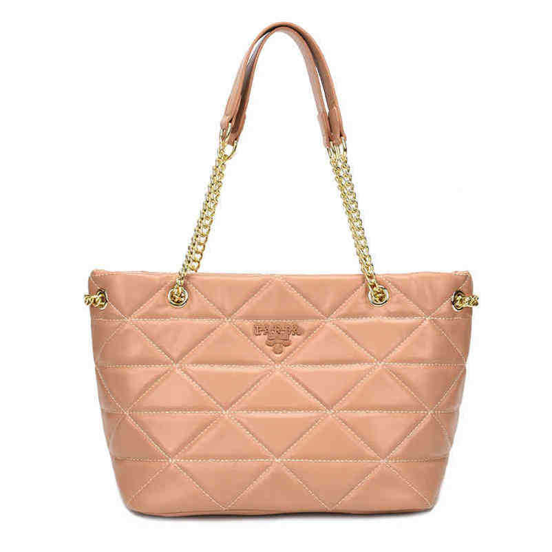 2024 Nouveau Designer Femmes Bandbody Épaule Solide Couleur Soft Face Cuir Lingge Chaîne de fil brodée Sac de messager populaire