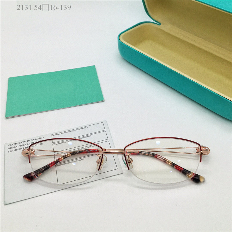 New fashion design women optical glasses 2131 small oval shape metal half frame simple and elegant style clear lenses eyewear top quality