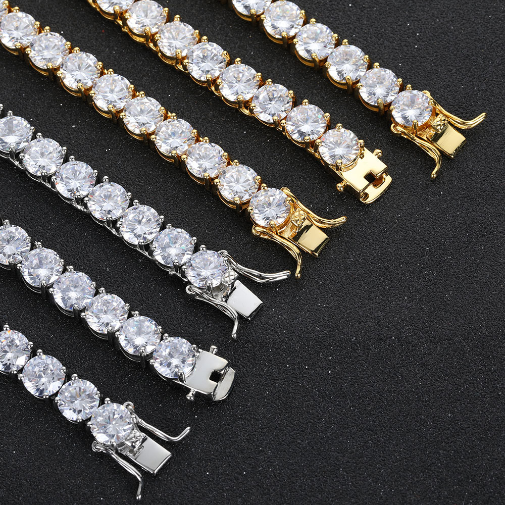 luxury bracelets designer tennis bracelet for women men inlaid 1 row 8MM CZ diamond gold plated womens mens fashion personalize hip hop designer jewelry for girl gift
