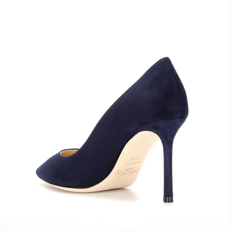 Moda kadın sandalet pompaları Londra Romy 85 Süet İtalya Yapıldı Ünlü Siyah Mavi Saçlı Ayak Parmağı Sığ Tasarımcı Zarif Akşam Elbise Sandal Yüksek Topuklu Kutu Eu 35-43