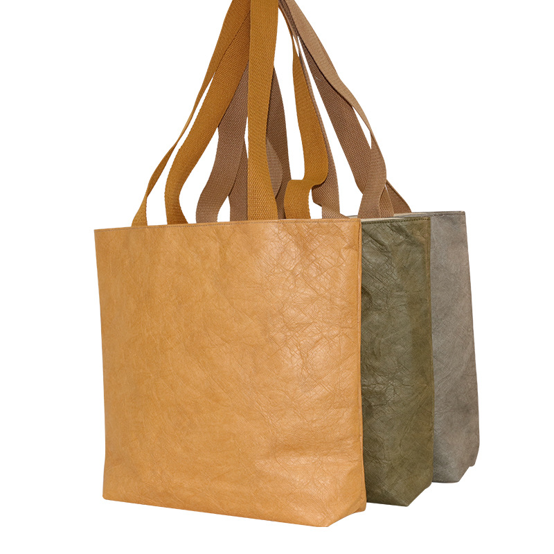 Dupont Paper Bag Color Printing Logo Waterproof Paper Presentpåse Vintage Dupont väska handhållen shoppingväska