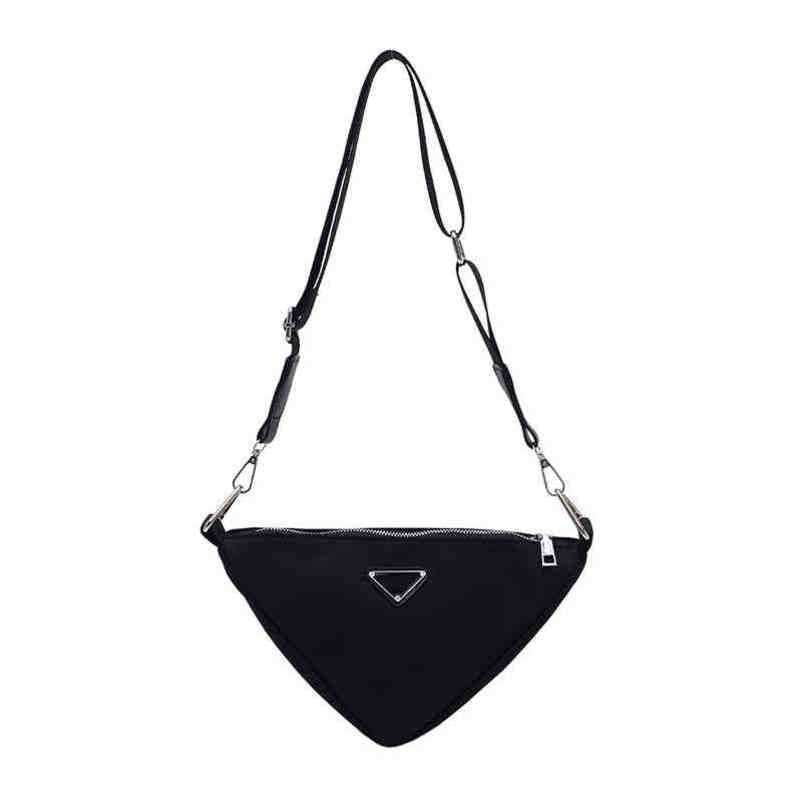 2024 New Designer womens crossbody shoulder Spring and triangle red packet leisure trend niche Messenger female bag