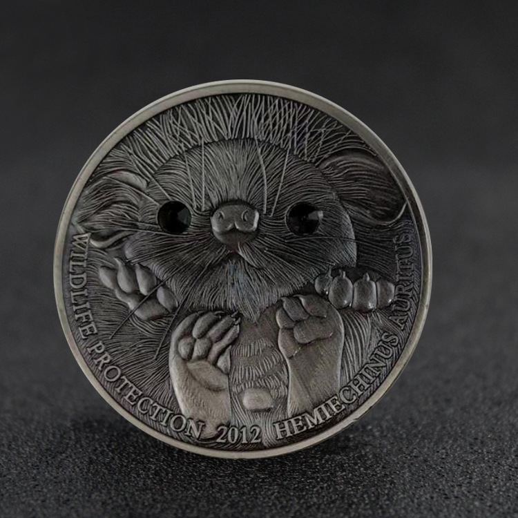 Искусство и ремесла Монгольская алмазная инкрустация монеты животных лебедь кроличья обезьяна эхидна памятная монета