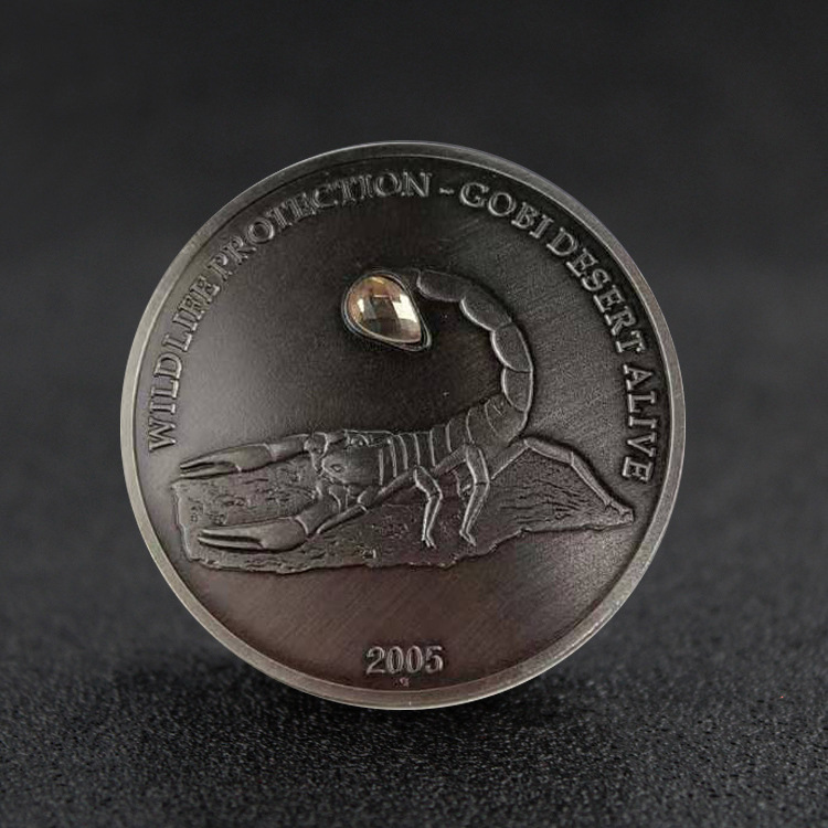 Искусство и ремесла Монгольская алмазная инкрустация монеты животных лебедь кроличья обезьяна эхидна памятная монета