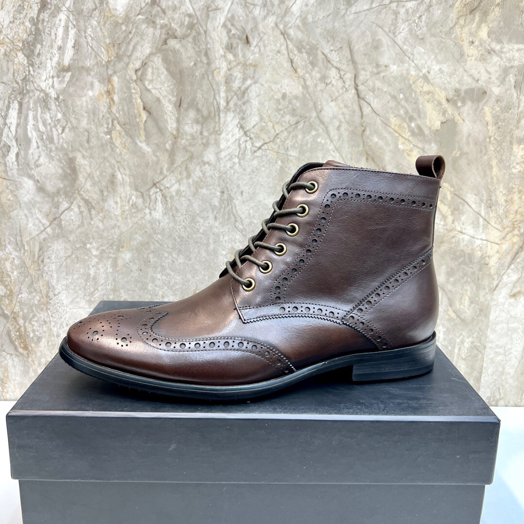 Bottines d'hiver pour hommes, bottes de moto décontractées, marque de styliste en cuir véritable, imperméables, chaussures de loisirs de randonnée en plein air, taille 38-45