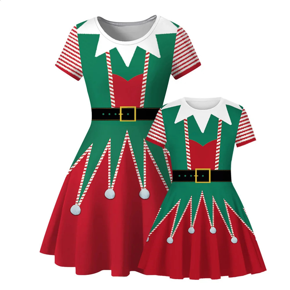 Family Matching Outfits Year Christmas Girls Dress Mother Teens Party Dresses For Mom Daughter Carnival 231109