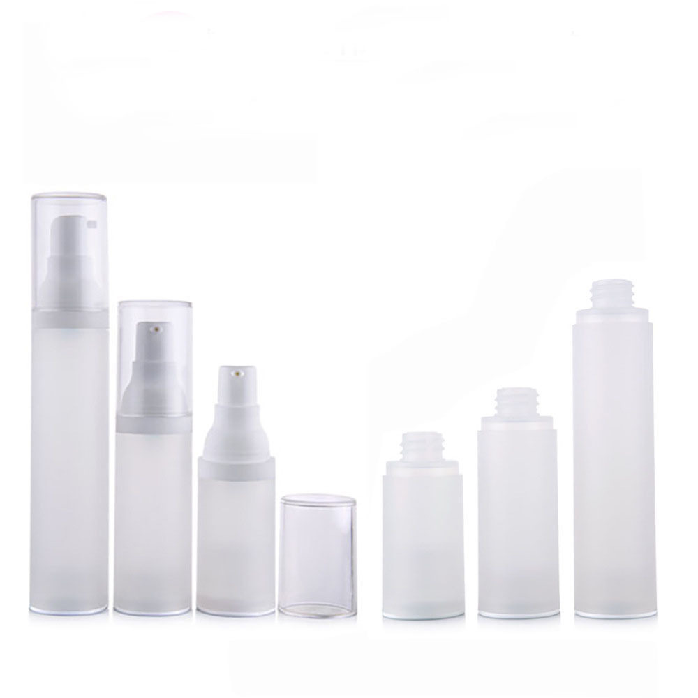 100 pièces 15 ml 20 ml 30 ml 50 ml bouteille sans air givré pompe à vide bouteille lotion vaporisateur avec PP matériel F2657