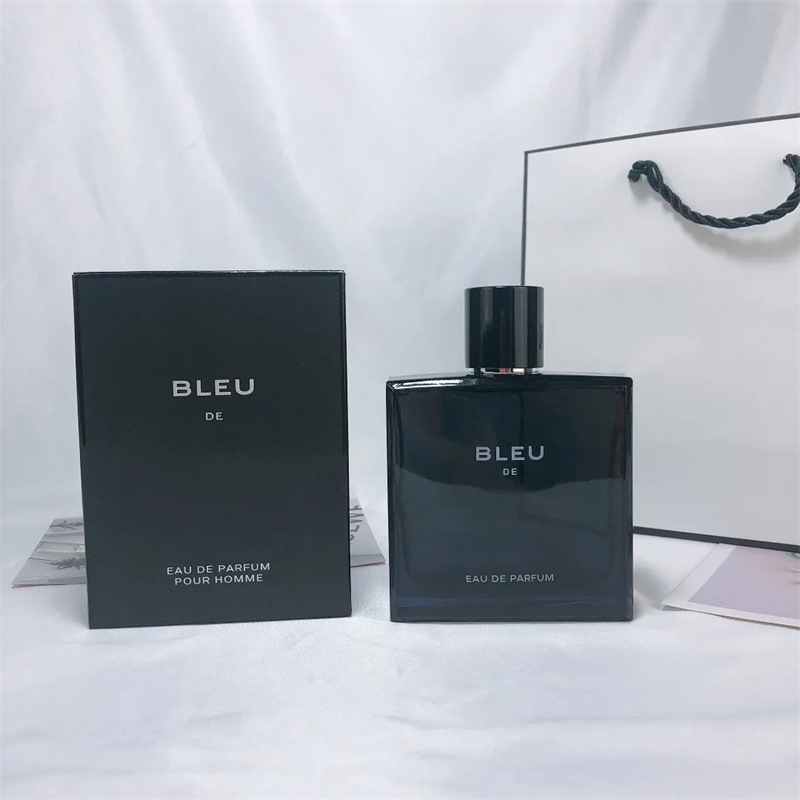 Fragrância masculina 30ml azul perfume 3 peças caixa de presente conjunto eau de parfum toilette cheiro duradouro 100ml bleu de paris marca homem despeje homme spray colônia