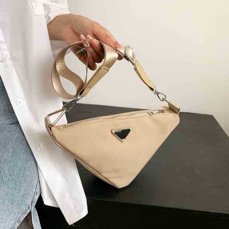 2024 New Designer womens crossbody shoulder Spring and triangle red packet leisure trend niche Messenger female bag