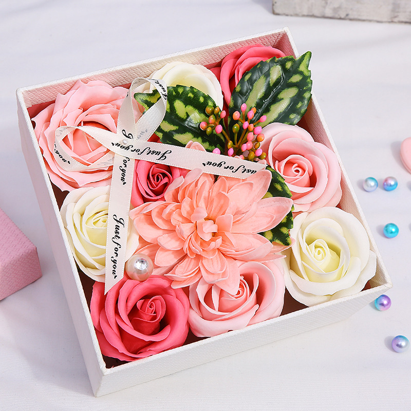 Festiwal i impreza Fawory Mydło Flower Box Rose Dift dla nauczycieli Dzień Matki Wakacje Flower Prezent