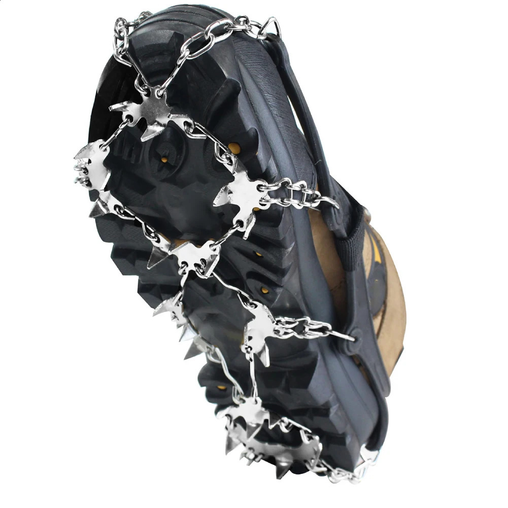 Climbing Ropes Ice Crampons Lightweight 24 Teeth Mountaineering Cleats with Carry Bag for Hiking Jogging on Snow 231109