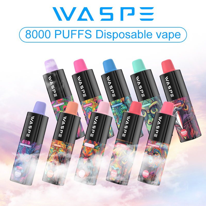 Police de pod à stylo vape de vape à gaspillage jeté 8000 Puff 7000 + / 7K Rechargeable en option EChartel E Cigarette