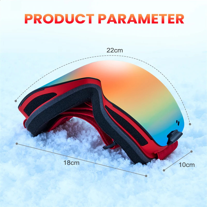 Gafas de esquí Conjunto magnético Snowboard de visión amplia para hombres Mujeres Gafas de esquí Anti niebla Protección UV400 OTG Gafas de nieve 231109