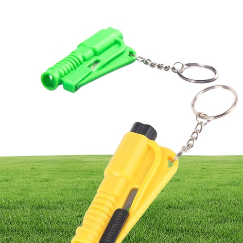 Life Saving Hammer Key Chain Rings Portable Self Defense Emergency Rescue Car Accessories Seat Belt Window Break Tools Safety Glas8097729