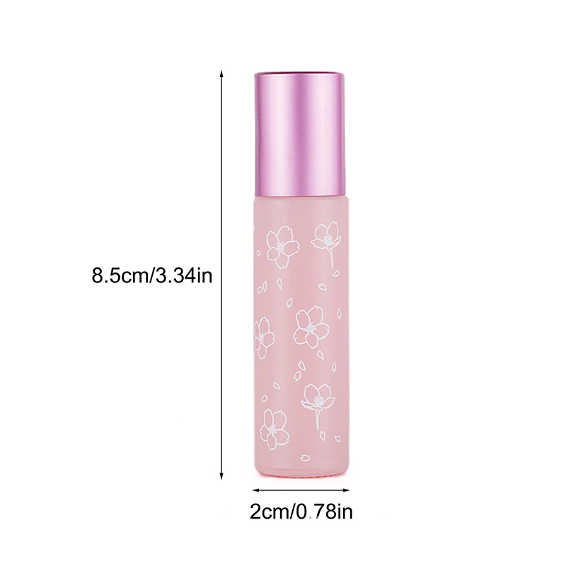 10ML Glass Roller Bottles Printing Portable Perfume Essential Oil Bottle Mini Macaron Color Cosmetic Bottle