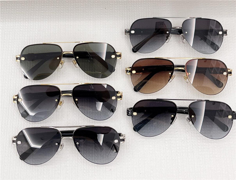 Novo design de moda homens e mulheres Óculos de sol piloto 1122 moldura de metal sem aro simples e popular estilo de proteção UV400 ao ar livre de óculos de proteção
