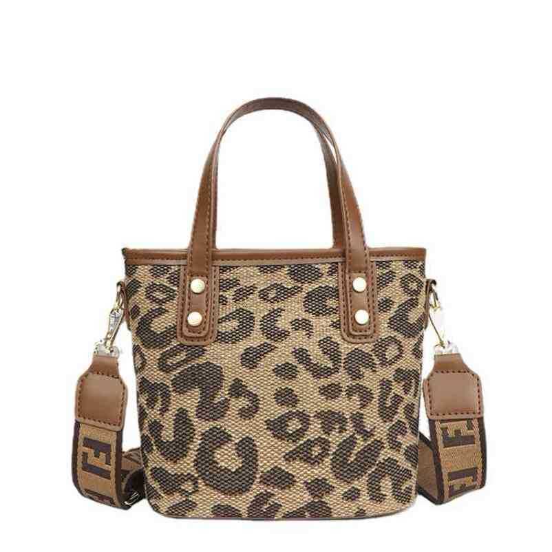 2024 Neue Designerin Damen Crossbody Schulter Leopard Hand weiblicher Eimer Cabe Basket Messenger Bag
