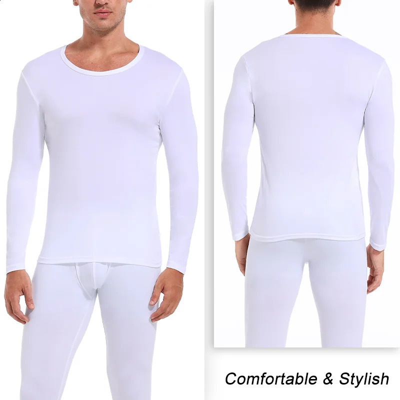 Men s Thermal Underwear Long Johns for Men Fleece Lined Base Layer Set Cold Weather 231109