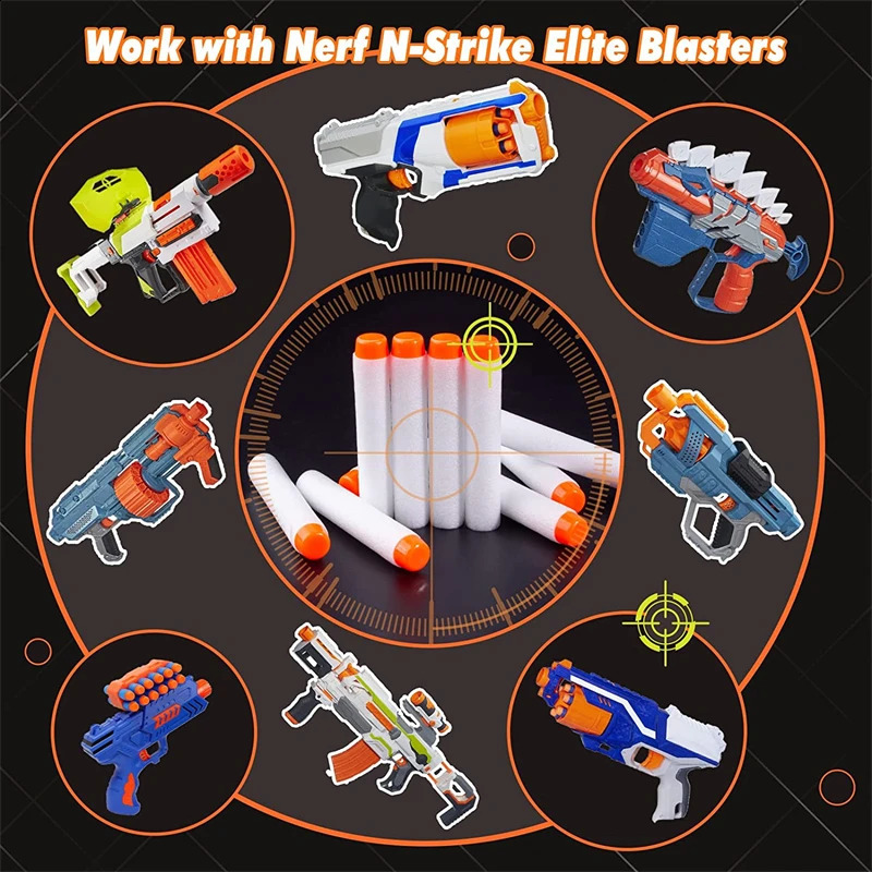 Outros brinquedos dardos de recarga para Nerf N Strike Elite 2 0 Series Glow at The Dark Bullets Pack compatível com todos os blasters brancos 231109