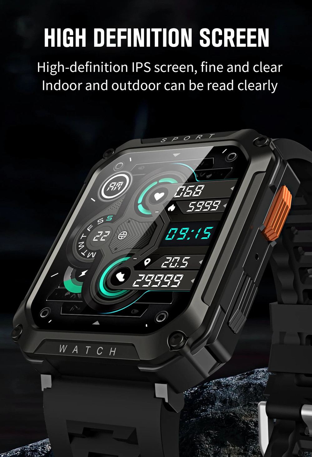 Sport Tracker Smartwatch T8 PRO BT appel étanche fréquence cardiaque moniteur d'oxygène sanguin Hombre Reloj montre intelligente pour hommes en plein air