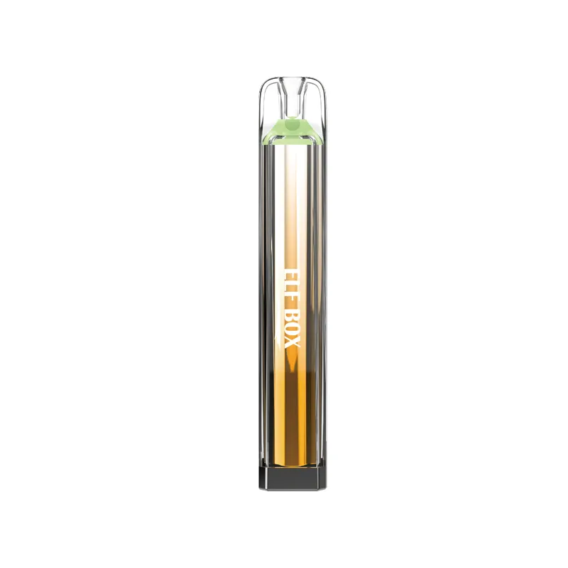 Boîte d'origine ELF 600 Puffs Crystal Shell Jetables Vapes Pen E Cigarettes 2 ml 450 mAh Pod Mesh Coil Rechargeable Air-réglable 0% 2% 3% 5% Dispositif