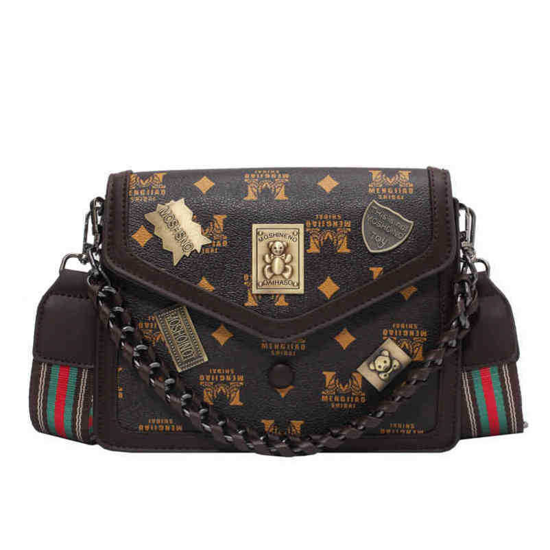 2024 New Designer Womens Crossbody ombro mensageiro coreano letra de cinto largo Trendência