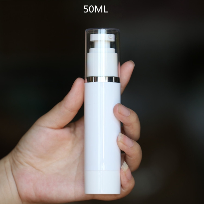 100 st/parti 15 ml 30 ml 50 ml transparent essens pumpflaska plastlösa flaskor för lotion schampo kosmetisk behållare