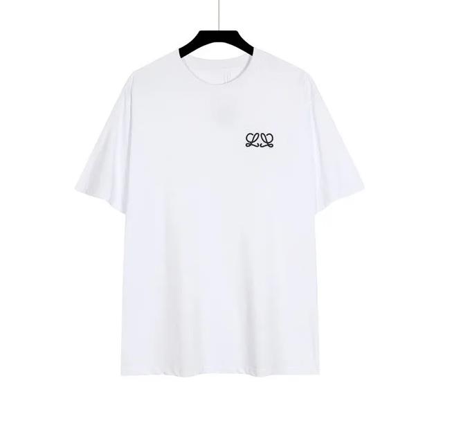 Designer Tide Men's Tee Shirts Top Chest Letter Laminerad tryck Kort ärm High Street Löst överdimensionerad Casual Par T -skjorta 100% Pure Cotton Tops för män Kvinnor