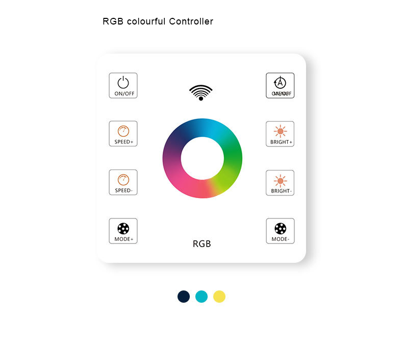 Painel controlador de led dc12v 24v, controlador de luz de perseguição de pixel para ws2811, faixa de corrida de cavalo com fluxo de água de cor única