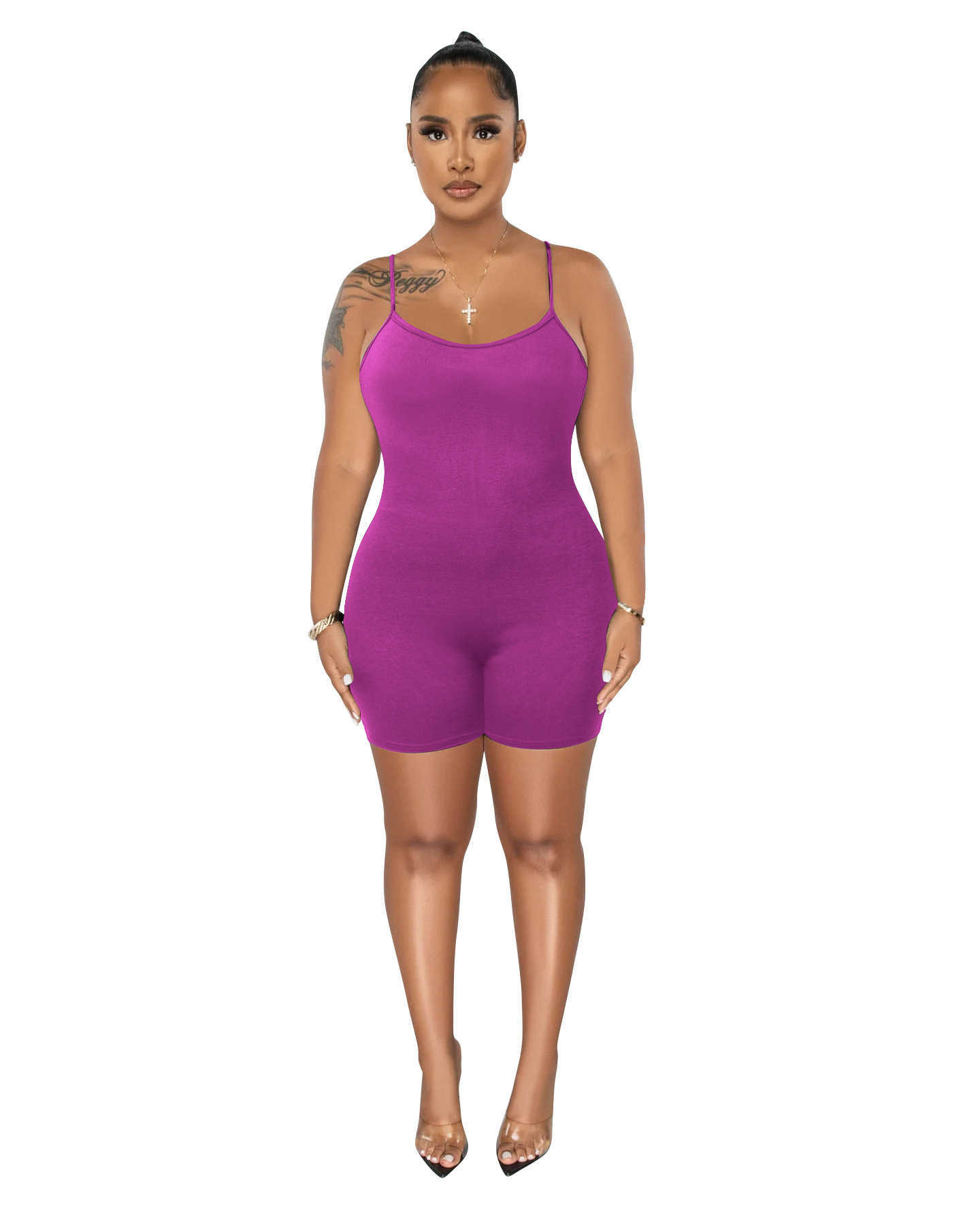 Kvinnors jumpsuits designer 2023 mode ny sommar mode fast färg u hals sexig öppen rygg smala byxor rompers 14 färger