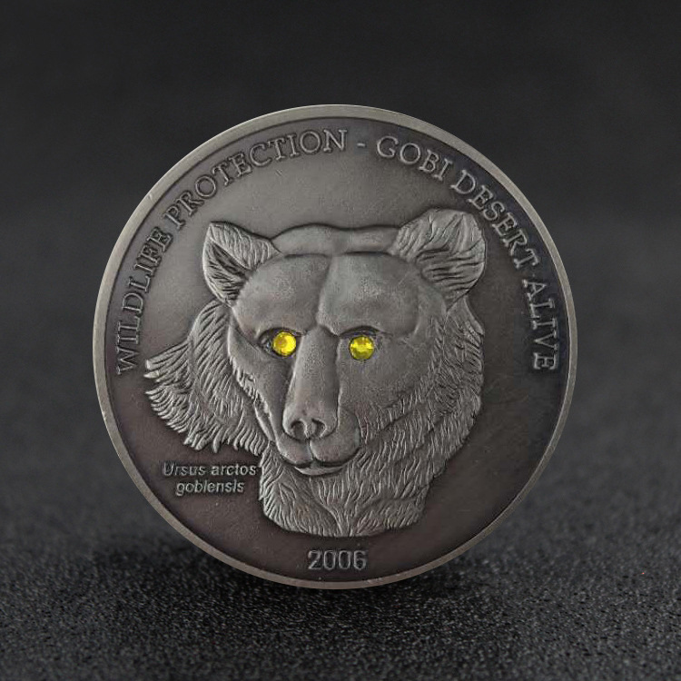 Искусство и ремесла Монгольская алмазная инкрустация монеты животных лебедь кроличья обезьяна эхидна памятная монета