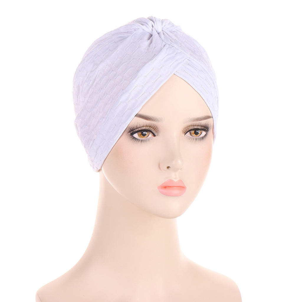 New Breathable Ladies Head Wraps Fashion India Hat Soild Color Turban Cap Muslim Inner Hijab Female Bonnet