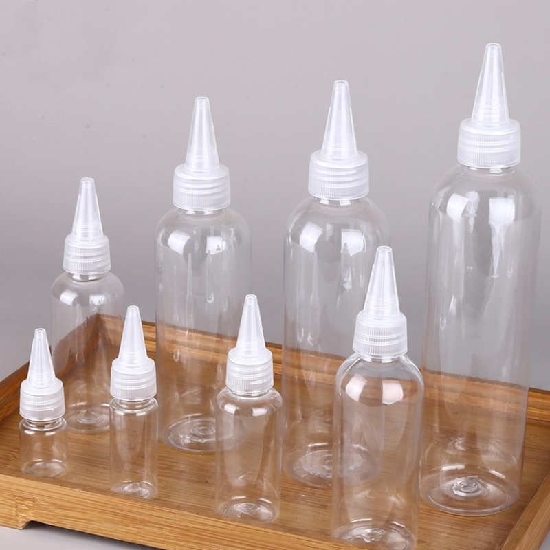 PET DROPPER BOTTLE PONTED CAPS 5ML 10ML 15ML 20ML 30ML 50ML 60ML 80ML 100ML 120ML 투명 화장품 플라스틱 포장 이동 액체 E 기름 Atomizer 빈 용기