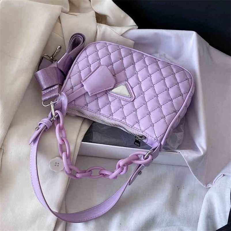 2023 Novo Top Design Bolsas de Luxo de alta qualidade vermelho estilo pequeno roxo ombro axila Mensageiro