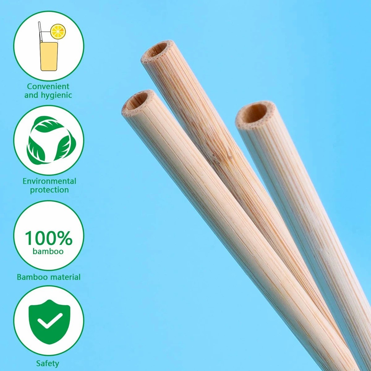 10 Stuks Herbruikbare Bamboe Rietjes Bamboevezel Rietjes Milieuvriendelijke Rietjes Voor Cocktail Melk Thee