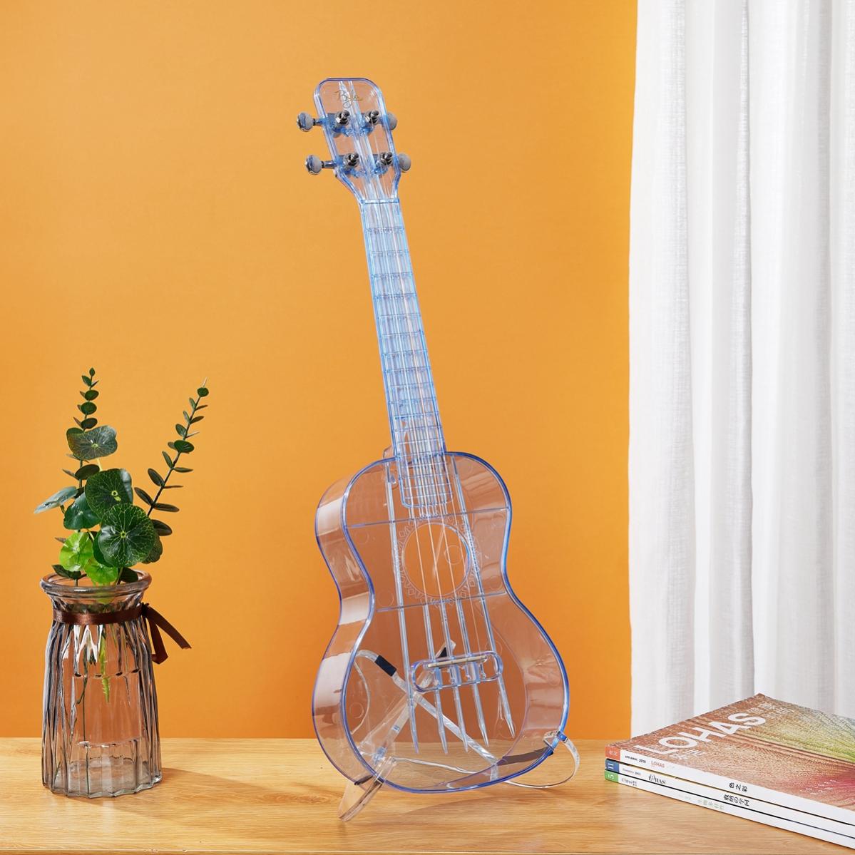 23 pouces Concert ukulélé PC Transparent Unibody léger couleur bonbon 4 cordes guitare Ukelele cadeaux musicaux pour enfants enfants