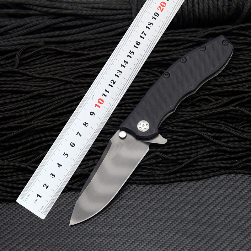 Новое прибытие Z T0562 Flipper Pocket Pocket Нож D2 Titanium Covert Point Blade G10/ ручка из нержавеющей стали быстро открытые ножи с розничной коробкой