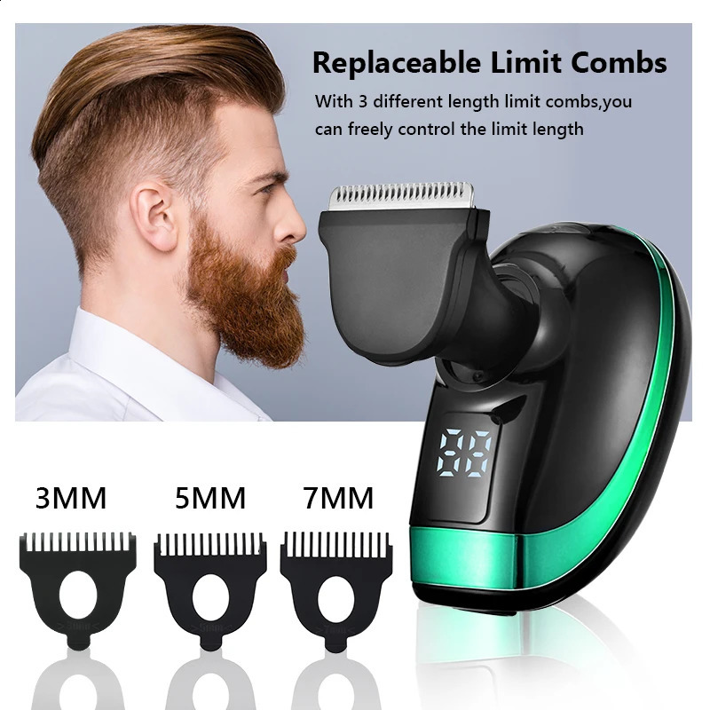 Electric Shavers 5 i 1 4D Men'sChargeble Bald Head Electric Shaver 5 Floating Heads Beard Nose Ear Hair Trimmer Razor Clipper Brush 231109