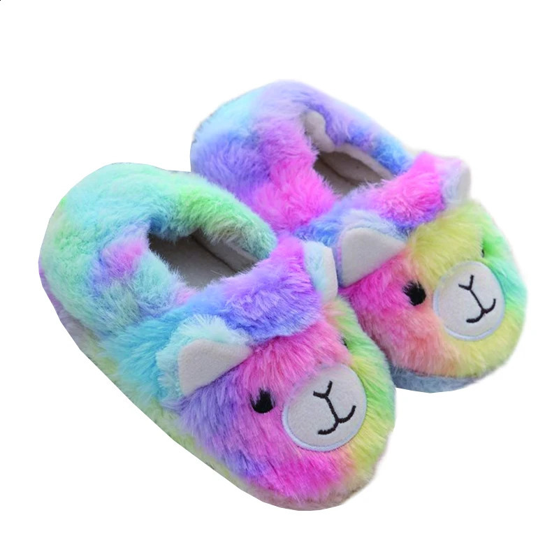 Pantoufles de mode pour tout-petits filles, pantoufles d'hiver en peluche pour garçons, chaussures chaudes d'animaux de dessin animé pour enfants, chaussures de maison pour petits enfants, articles pour bébés 231109