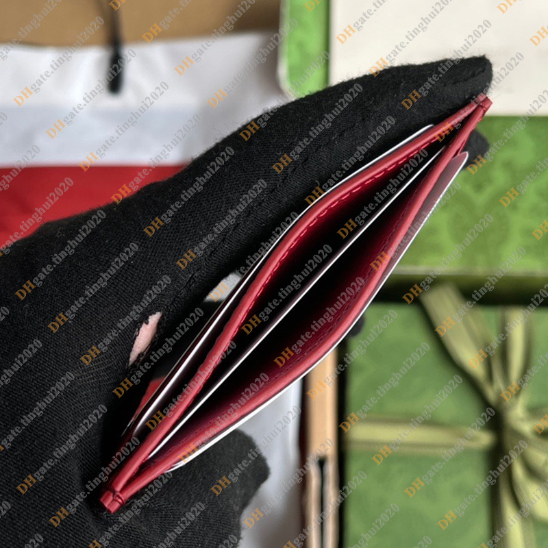 Unisex moda gündelik tasarımcı lüks kredi kartı tutucu cüzdan cüzdan cüzdanı anahtar torbası üst ayna kalitesi 768248 kartvizit tutucular