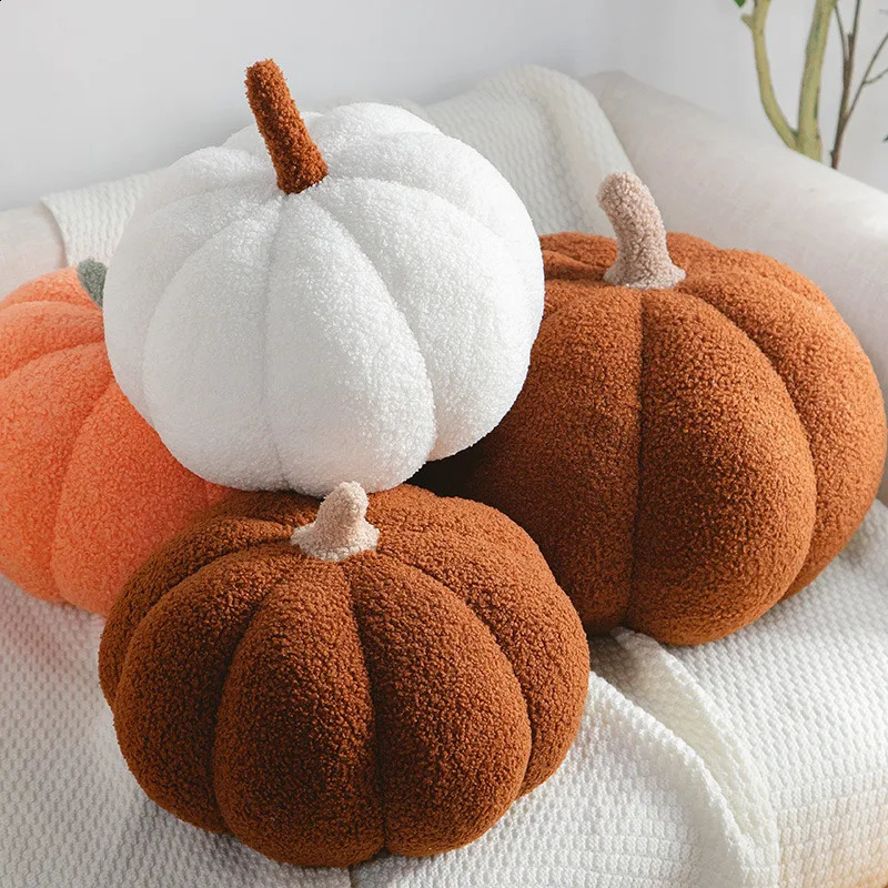 Plush Pillows Cushions Ins Style Pumpkin Pillow Creative Special shaped Sofa Cushion Halloween Decoration Cute Children Toys 231109