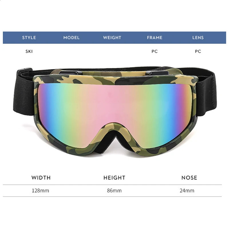 Ski Goggles Winter Anti Fog Snowboard Skiing Glasses Outdoor Sport Snow Goggle Motorcycle Windproof Camouflage 231109