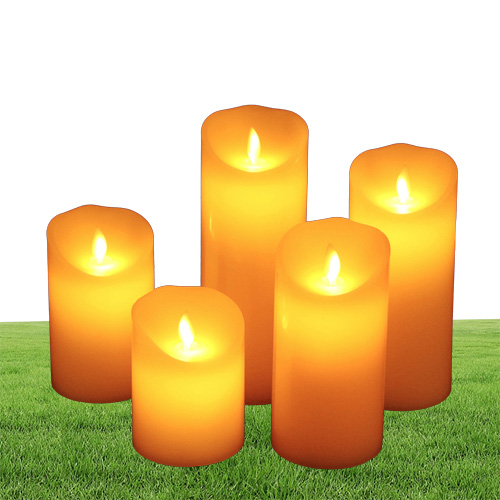 LED Flameless Candles Lights Battery Operated Plastic Pillar Flickering Candle Light for Party Decor 2206062960817