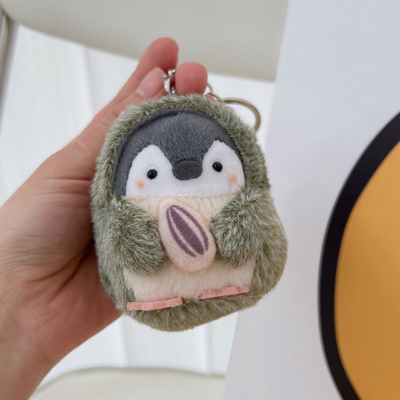 Hamster Penguin Keychains قلادة أفخم دمية دمية لطيفة زوجين الظهر قلادة مفاتيح الهدية الكارتون اليابانية الإناث