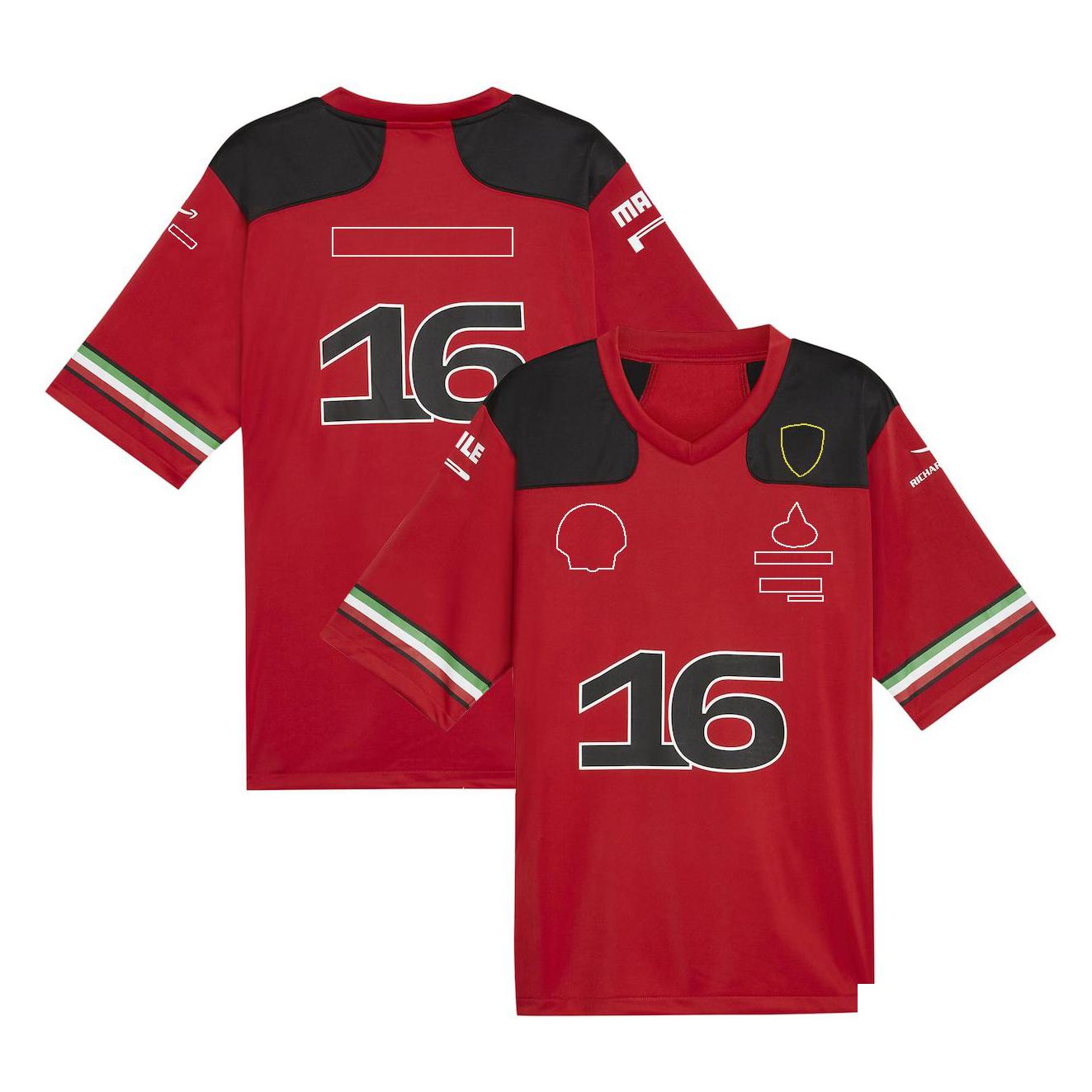 2023 F1 Team Racing T-shirt Forma 1 Driver Football T-shirts Season Race kleding Red Car Fans Jersey Summer Mens Tops