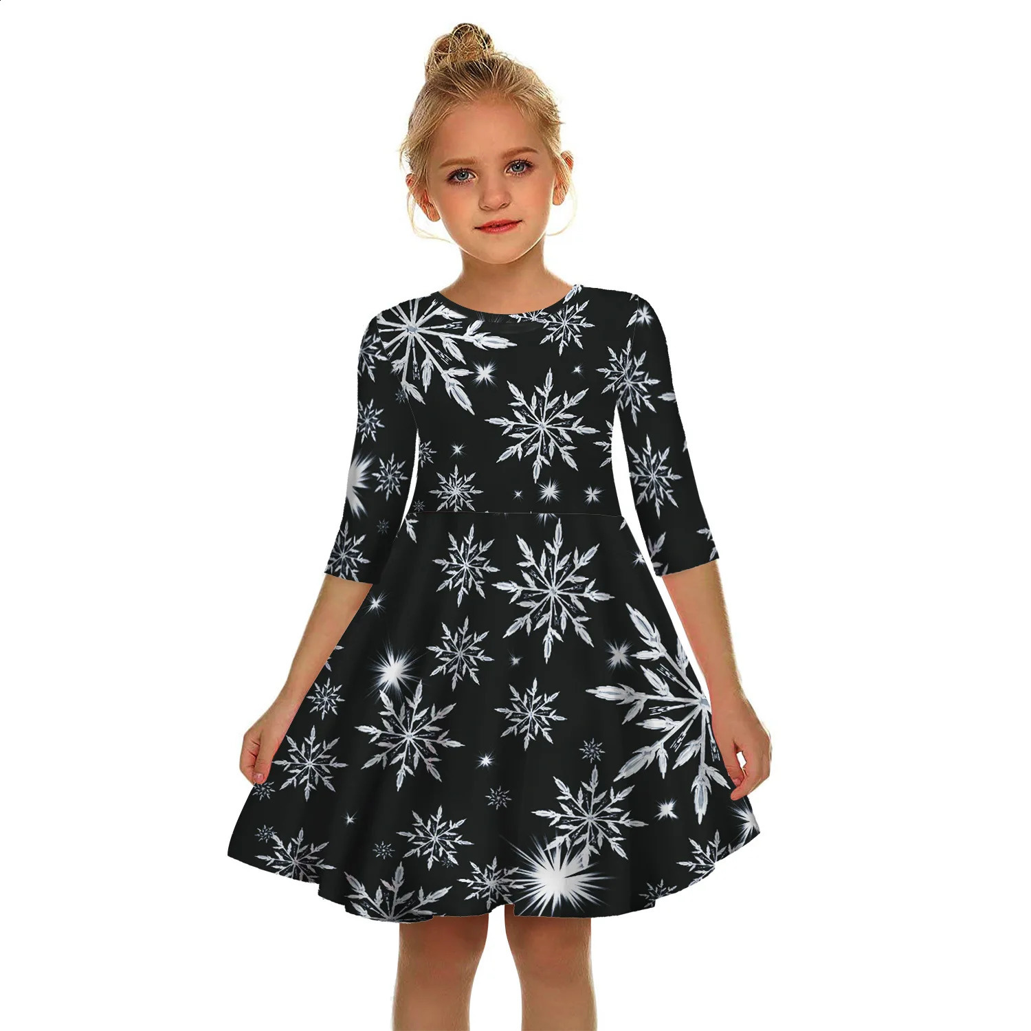 Famille correspondant tenues maman et moi vêtements filles vêtements robe vert noël impression numérique tenue mère fille 231109