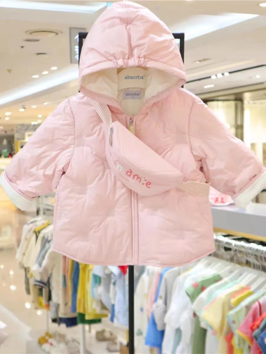 衣料品セットスポットダウンジャケットアブソーバ愛の宝石韓国23冬の子供のベビーフード付きコートサッチェル231109を購入する