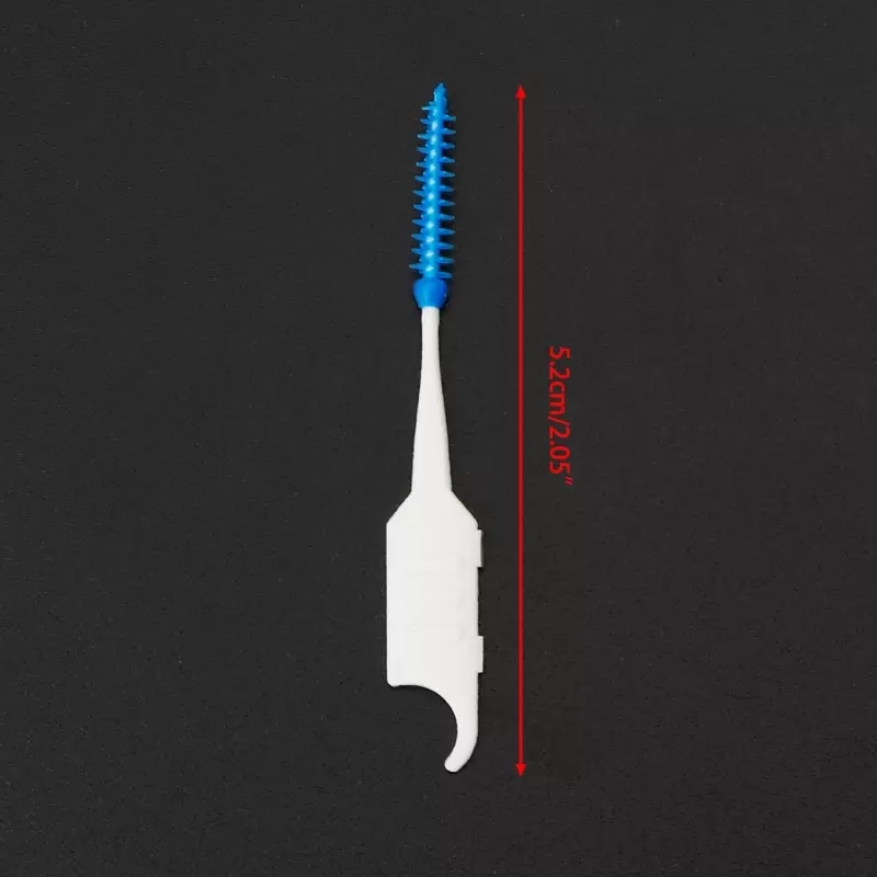 Brosse interdentaire en Silicone, Double tête de fil, hygiène dentaire, cure-dents, outil de nettoyage, 200 pièces/boîte