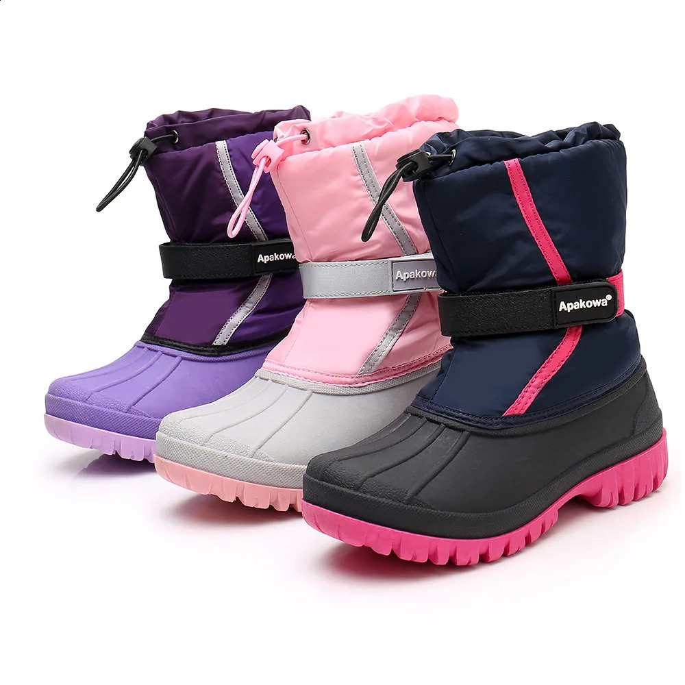 Botas crianças botas de neve de inverno para crianças meninas casuais algodão-acolchoado sapatos quentes meninos antiderrapante impermeável sola de borracha bebê pelúcia 231109