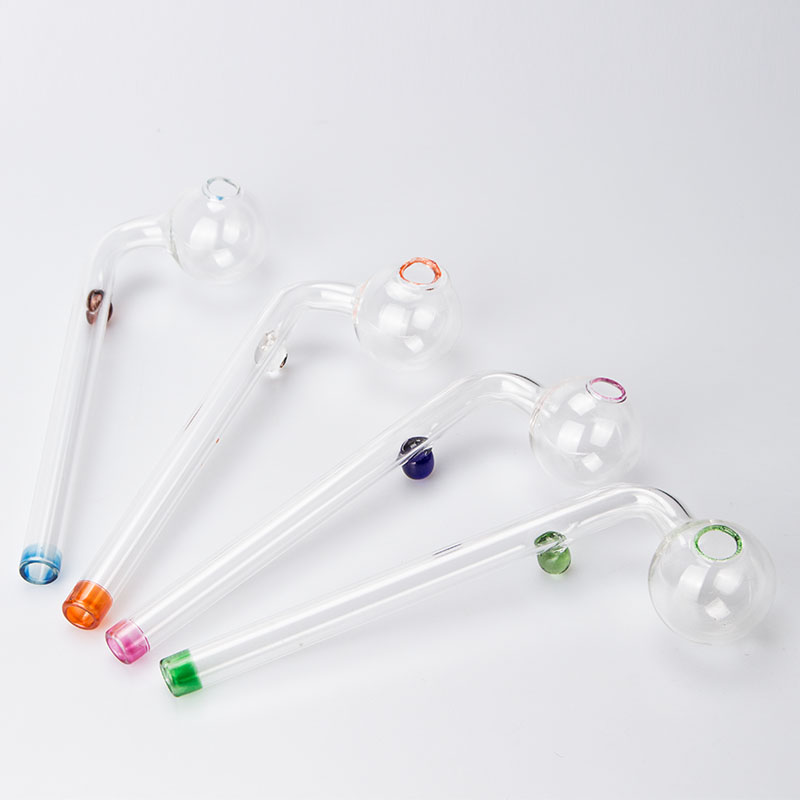 CSYC Y062 Glazen pijpen Pyrex gebogen originele olieverbrander rookpijplengte 14 cm Clear Quality buis handgemaakt voor waxwaterbong